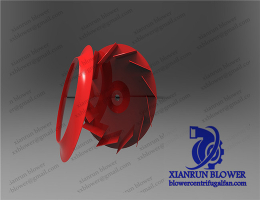 Komponen Kipas Sentrifugal Tahan Korosi Roda Impeller
