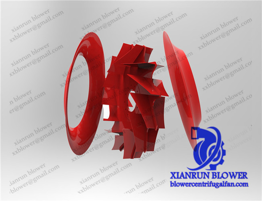 Komponen Kipas Sentrifugal Tahan Korosi Roda Impeller