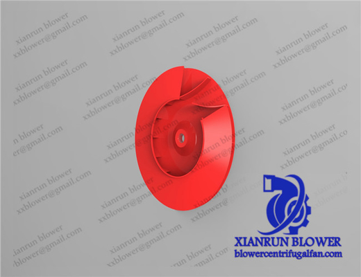 Aksesoris Kipas Sentrifugal Melengkung ke Belakang Roda Impeller Bagian Blower Sentrifugal Merah