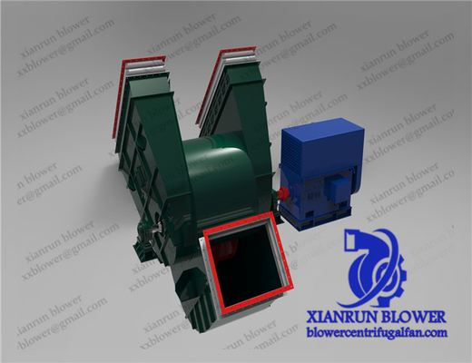 Kipas Sentrifugal Inlet Industri Ganda mundur Kipas Blower Kebisingan Rendah
