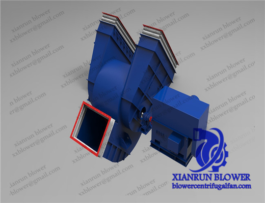Kipas Sentrifugal Inlet Industri Ganda mundur Kipas Blower Kebisingan Rendah