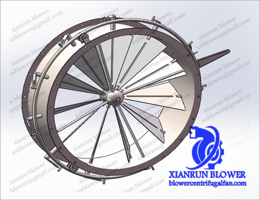 Air Blower Damper Untuk Tekanan Tinggi Centrifugal Blower Centrifugal Fan Aksesoris Roda Impeller Tahap Kedua