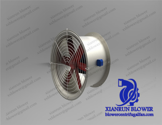 Kipas Aksial Didorong Sabuk Tubular, Kipas Drum Industri Boiler Stainless Steel