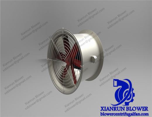 Kipas Aksial Didorong Sabuk Tubular, Kipas Drum Industri Boiler Stainless Steel