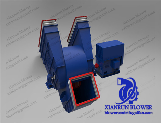 Steel Double Inlet Centrifugal Fan Blower 220V 380V Warna Kustom Garansi 1 Tahun